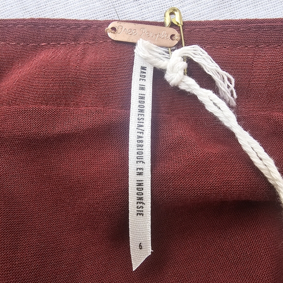 NEW‎ Free People Womens 2 Draped The Sun Dress Burgundy Open Back Maxi Size 6 - Picture 9 of 16